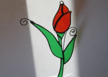 Powiększ zdjęcie: witraż róża